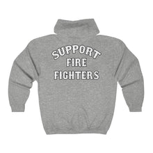 Load image into Gallery viewer, Zip-up Hoodie - Support Firefighters
