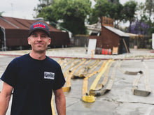 Load image into Gallery viewer, Dad Hat - Department (Navy &amp; Red) - Compton Fire Apparel
