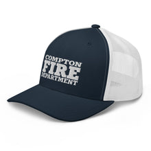 Load image into Gallery viewer, Trucker Hat - Classic White Fire Logo
